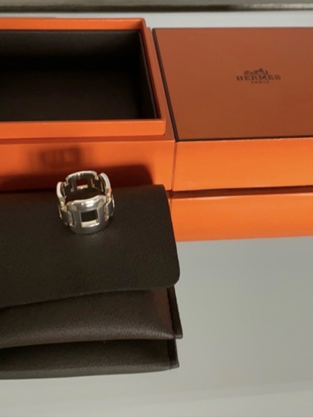 Hermes Hera Silver Tone Ring - Silver